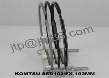 Steel Engine Piston Rings for Komatsu Excavator S6D102 Size 2.88 + 2.37 + 4.0mm