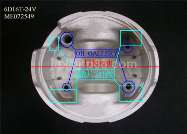 Mitsubishi Engine Parts 6D16T Diesel Engine Parts Piston ME072549